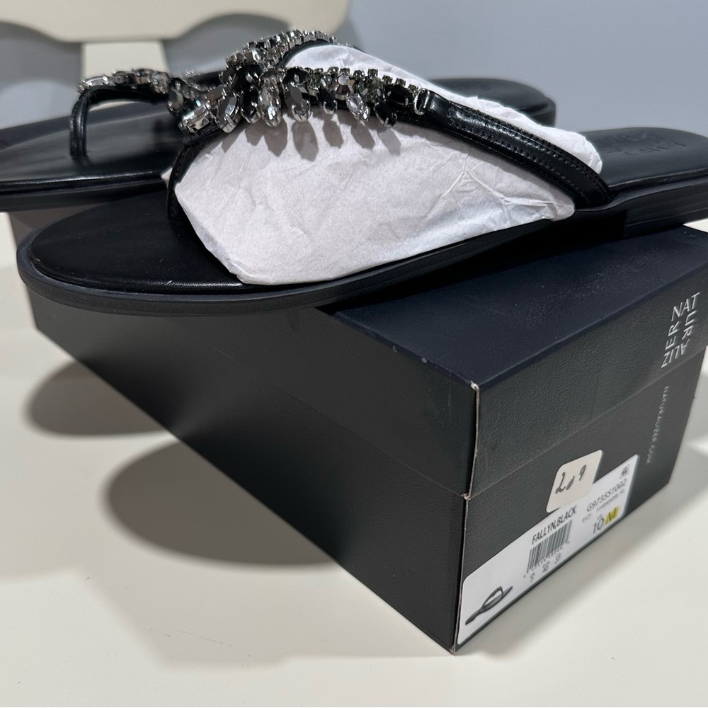 Neutralizer Black Jeweled Sandals